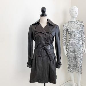 June Leather Convertible Trench or Jacket